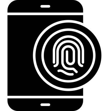 Parmak izi. Web simgesi basit tasarım