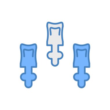 Dondurma renk çizgisi simgesi