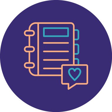 Kalp. Web simgesi vektör illüstrasyonu