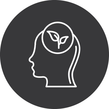 baş ve beyin simgesi, vektör illüstrasyonu