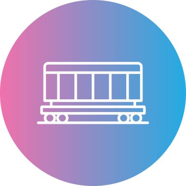 Tren simgesinin vektör illüstrasyonu