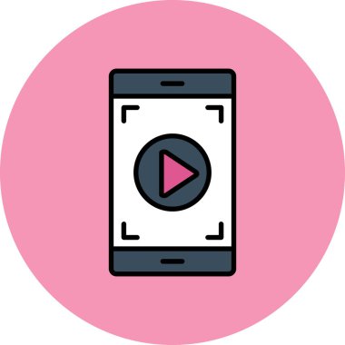 video. Web simgesi basit illüstrasyon