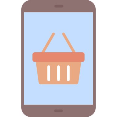 çevrimiçi alışveriş vektörü simgesi