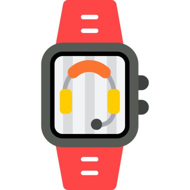 Alarm saat simgesi, düz simge tasarımı