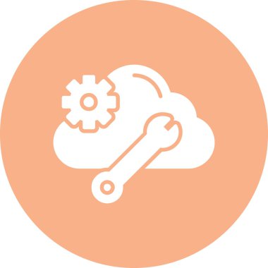 bulut servisi modern simgesi, vektör illüstrasyonu