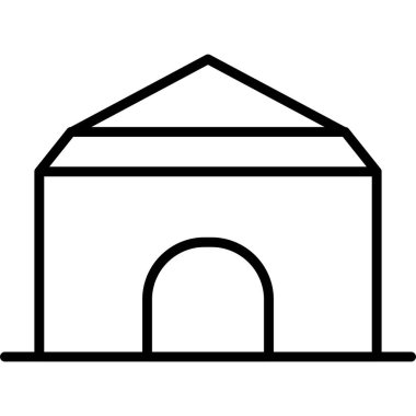 mimari yapı ikonu ana hatlar biçiminde