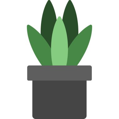 Tenceredeki kaktüs bitkisi, illüstrasyon, beyaz arka plandaki vektör.