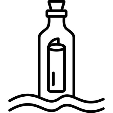 Su şişesi ikon vektörü. özet çizimi