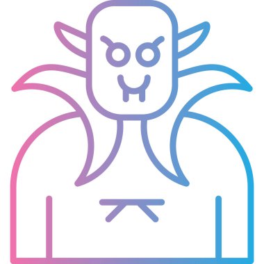 Şeytan. Web simgesi basit illüstrasyon