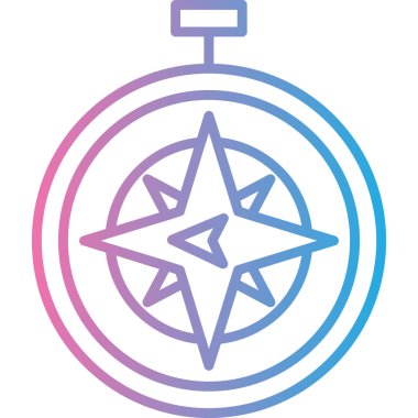 Pusula. Web simgesi basit illüstrasyon