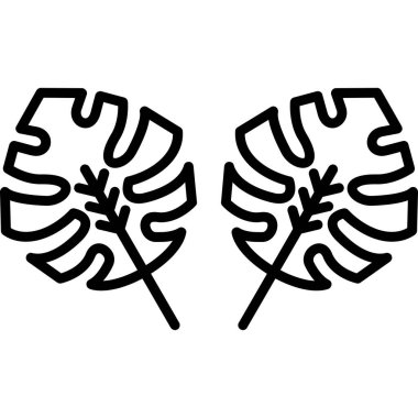 Yaprak simgesi vektör çizimi çizimi