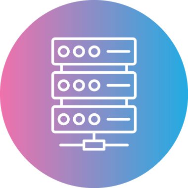 Sunucu. Web simgesi basit illüstrasyon