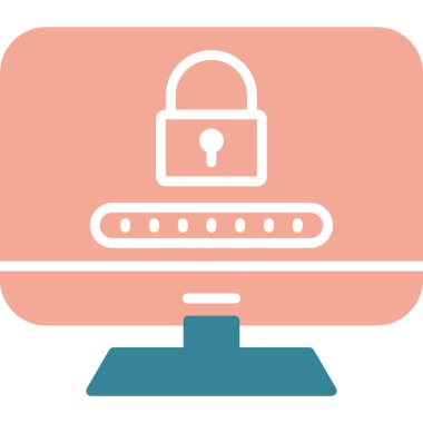 Kilit. Web simgesi basit illüstrasyon