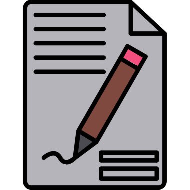 Belge. Web simgesi basit illüstrasyon