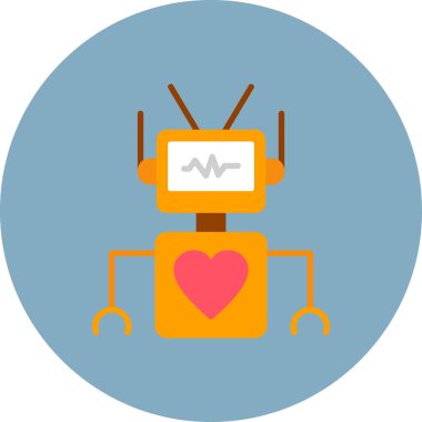 robot düz vektör simgesi