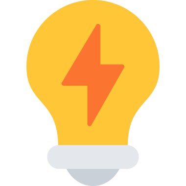 Enerji düz vektör simgesi