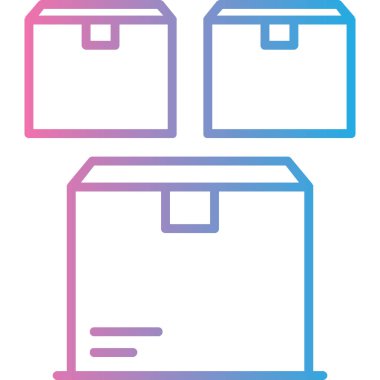 kutu teslim paketi simgesi ana hat biçiminde