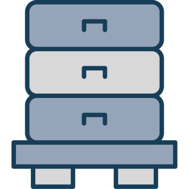 Kolayca düzenleyebilen sunucu depolama vektörü simgesi