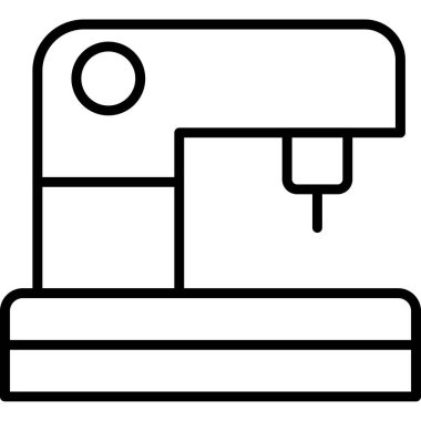 Elektrikli demir ikonu. Basit resimleme