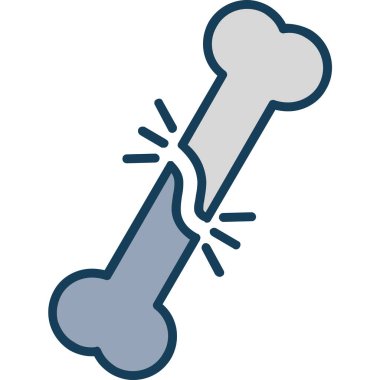 Bacak kemiği ikonu. özet kemik bacak vektör rengi düz izole