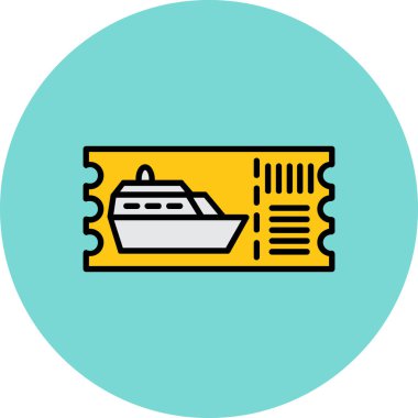 Gemi simgesi vektör illüstrasyonu