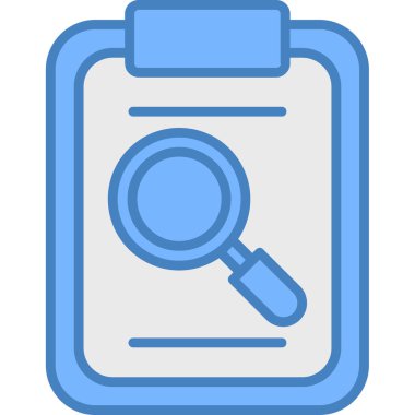 büyütme cam ikon vektör çizimi tasarımı