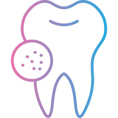 diş simgesi vektör illüstrasyonu