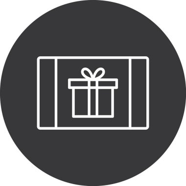 Hediye kutusu simgesi, vektör illüstrasyonu