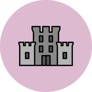 Şato simgesi, vektör illüstrasyonu