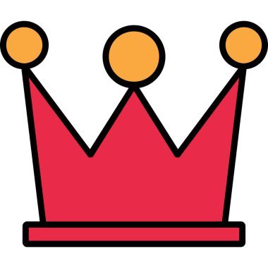 Taç. Web simgesi basit illüstrasyon