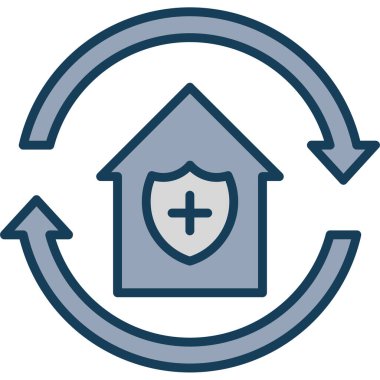 güvenlik ve koruma renkli vektör simgesi.