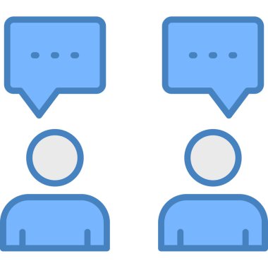 Sohbet simgesi vektör illüstrasyonu