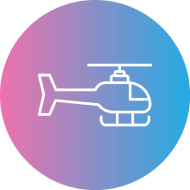 Kolayca düzenleyebilen veya düzenleyebilen helikopter vektör simgesi