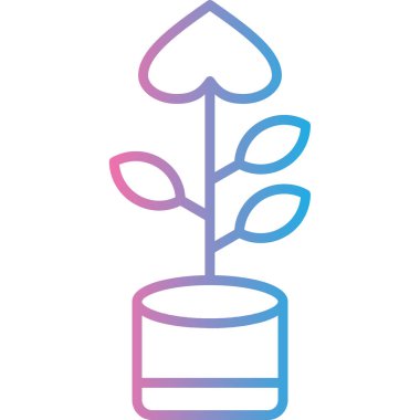 Bitki yetiştiriyorum. Web simgesi basit illüstrasyon