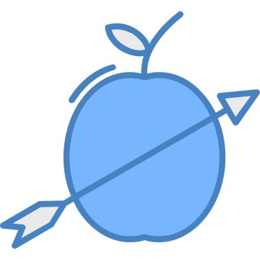 elma simgesi, vektör illüstrasyonu basit tasarım