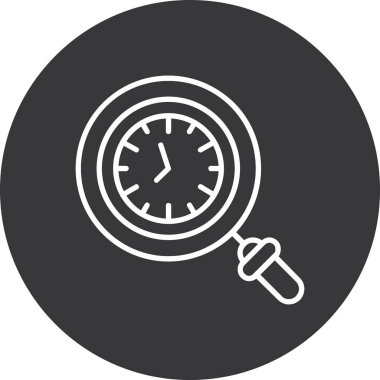 Kronometre simgesi, vektör illüstrasyonu