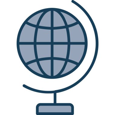 Dünya ikonu. Basit bir çizim. dünya vektör sembolü