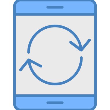 Cep telefonu. Web simgesi basit illüstrasyon