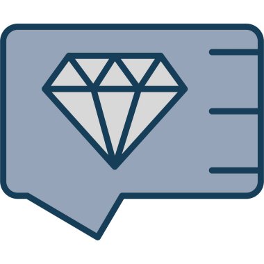 Elmas simgesi vektör illüstrasyonu