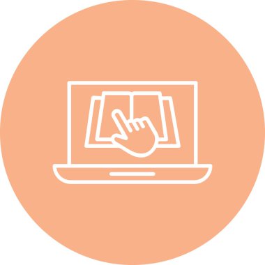 El ikonlu bir laptop. Web simgesi tasarımı