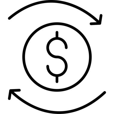 Dolar. Web simgesi basit tasarım