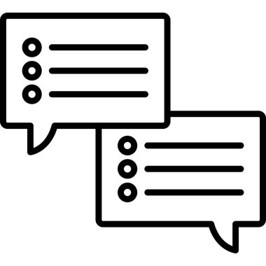 konuşma kabarcığı vektörü simgesi