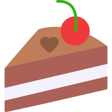 Lezzetli çikolatalı pasta, vektör çizimi