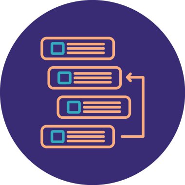 Veri. Web simgesi basit illüstrasyon