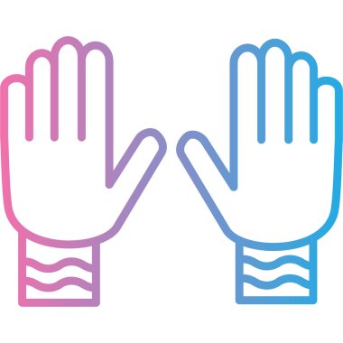 eldiven simgesi ile renk elleri