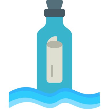 Su şişesi ikonu. düz tasarım biçimi