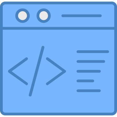 Geliştirme, programlama ve kodlama için web simgesi