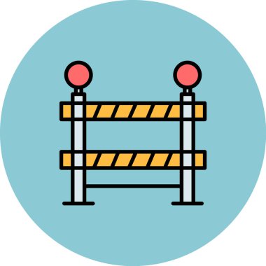 Bariyer. Web simgesi basit illüstrasyon