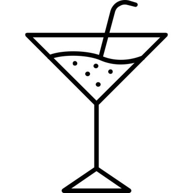 alkollü içecek simgesi ana hatlarıyla