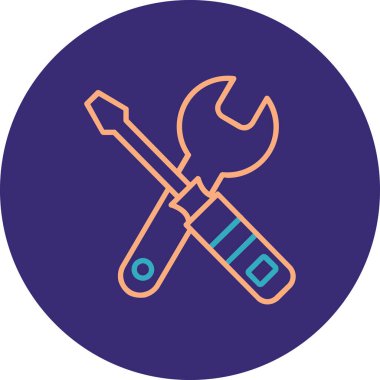 İngiliz anahtarı simgesinin vektör illüstrasyonu